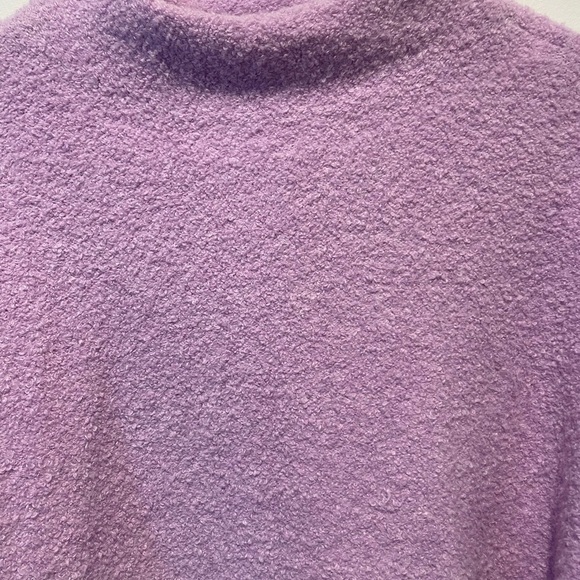 Marled Mock Neck Sweater Lavender Size XL - Picture 2 of 4